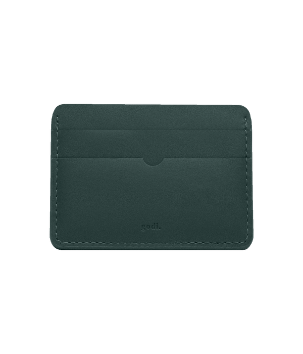 Leather Cardholder in Dark Green