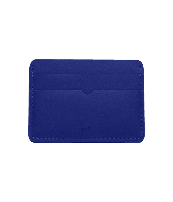Leather Cardholder in Cobalt Blue
