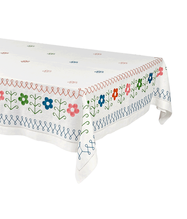 Menya hand-embroidered Tablecloth