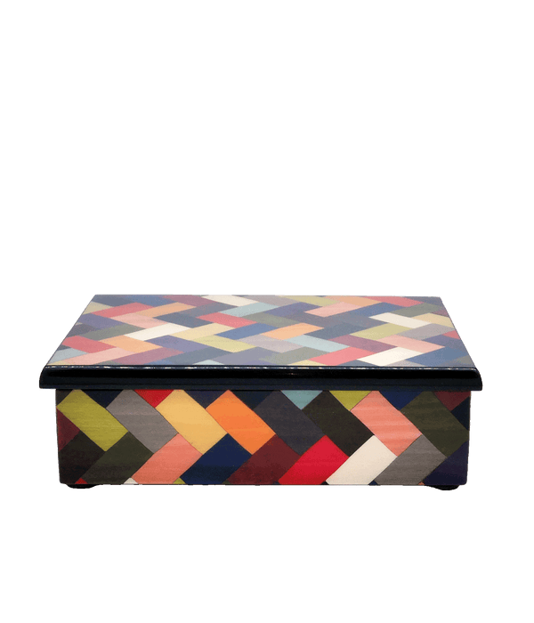 Opus Multicolour Wooden Decorative Box - Medium