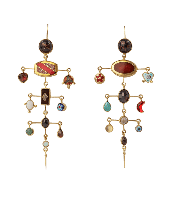 Multilayer Balance Victorian Drop Earrings