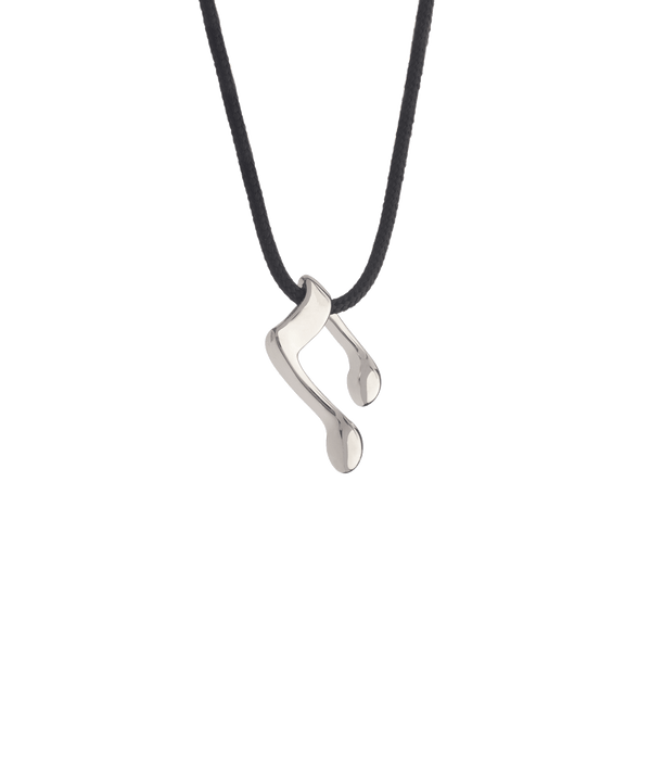 Play On silver and cord necklace