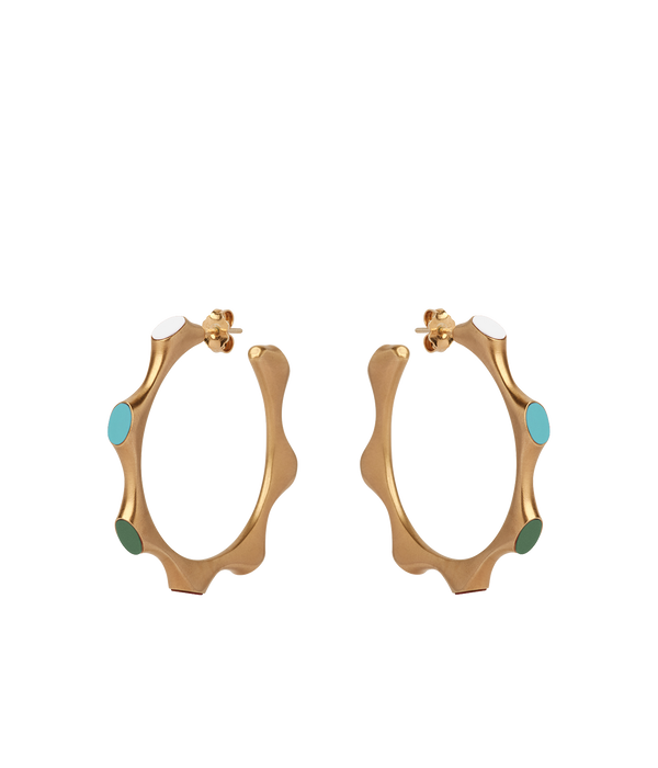 Philotera Hoop Earrings with Multicolour Details