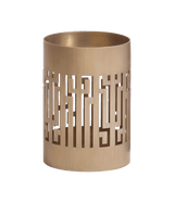 Potamos light oxidised brass candle holder