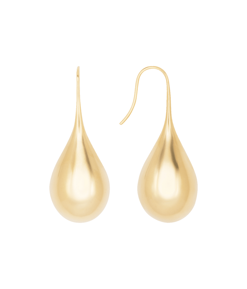 Large Drop Earrings in 14k Gold Vermeil