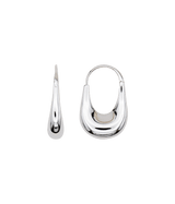 Jug Hoop Earrings in Silver