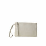 Slim Pochette in Off-White Grained Leather