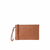 Slim Pochette in Peach Grained Leather