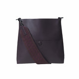 Slim Lima Messenger in Plum Grained Leather