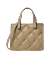 Mini Cross Tote in Magnolia Quilted Leather