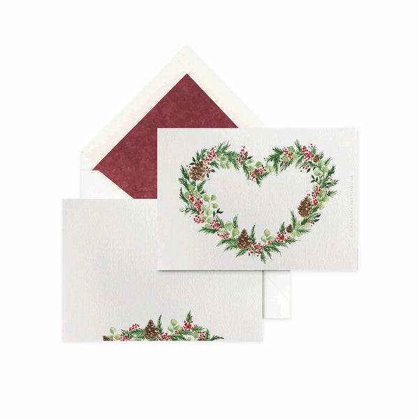 Christmas Wreath Stationery Cards