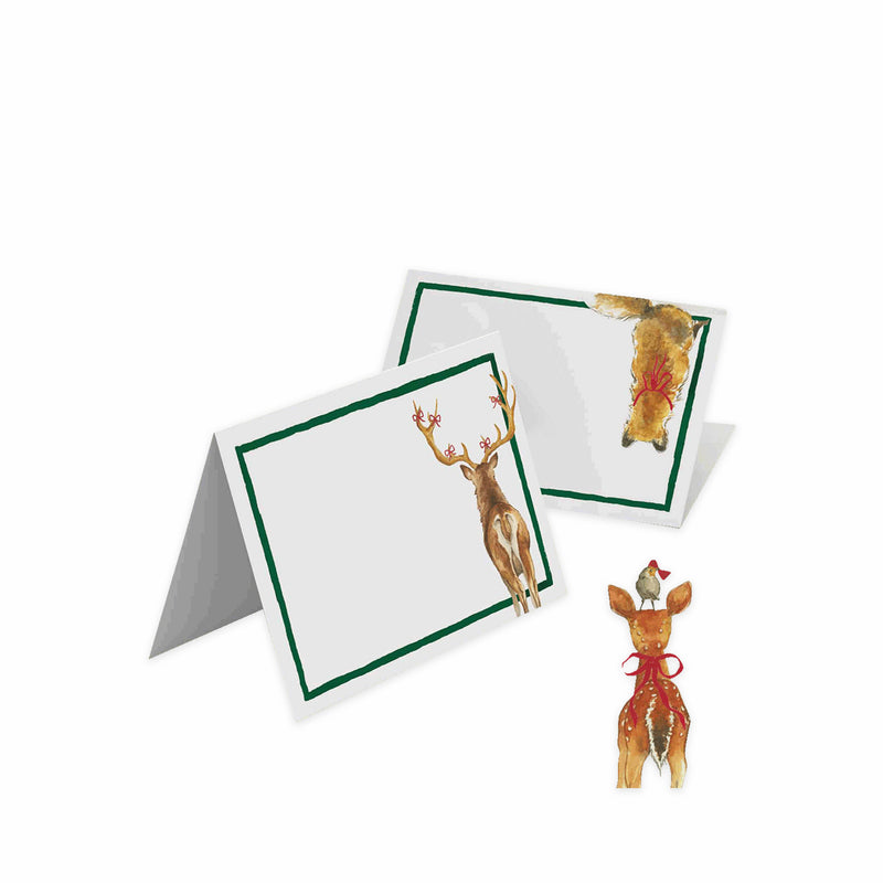 Christmas Forest Bums Place Cards