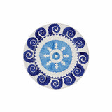 Sun Serving Plate in White & Blue