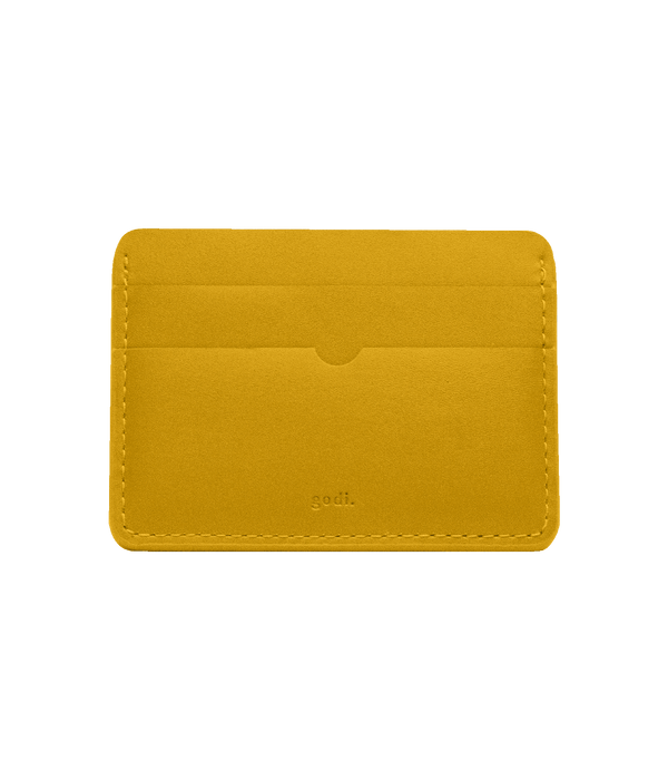 Leather Cardholder in Amber Yellow