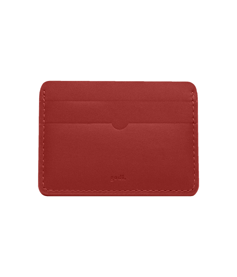 Leather Cardholder in Scarlet Red