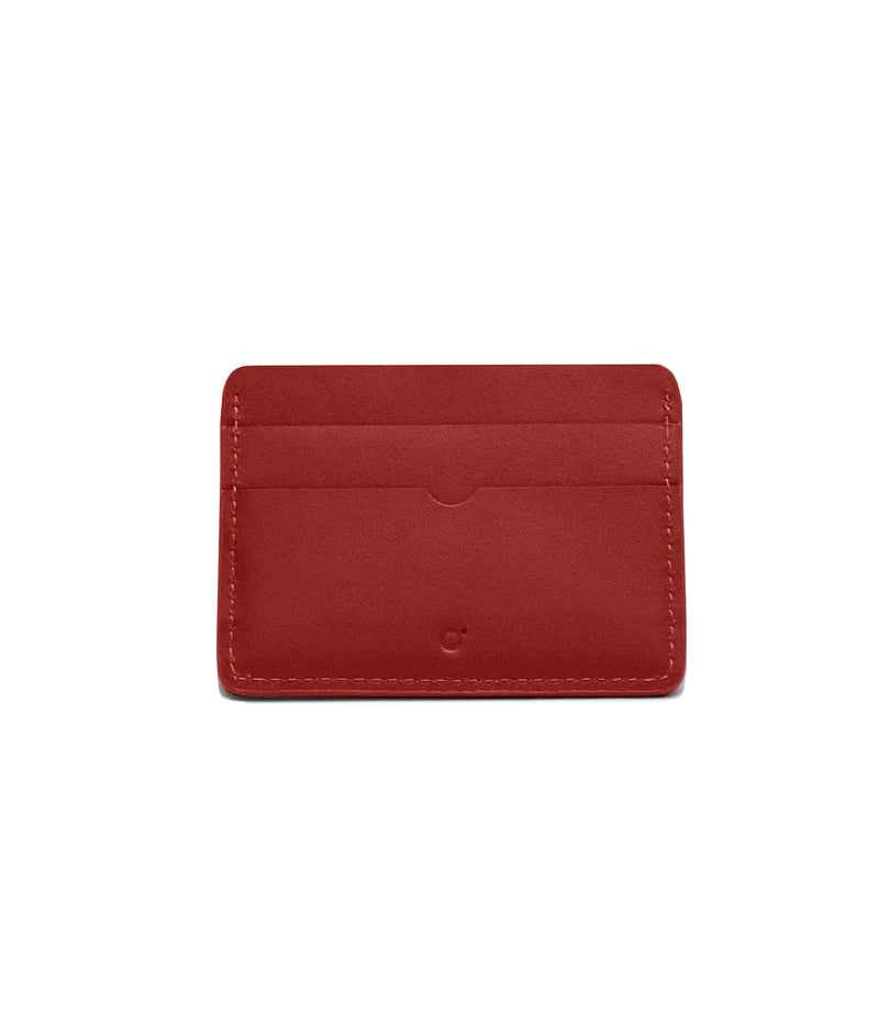 Leather Cardholder in Scarlet Red