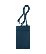 Leather Phone Bag in Navy Blue