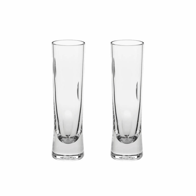 Dew Set of 2 Crystal Glass Champagne Flutes (polished)