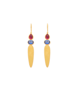Crystal Sense Small Earrings in Blue & Fuchsia