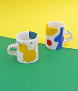 Hand Painted Ceramic Mugs Set of 2