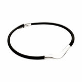 "New York" Sterling Silver and Neoprene Choker