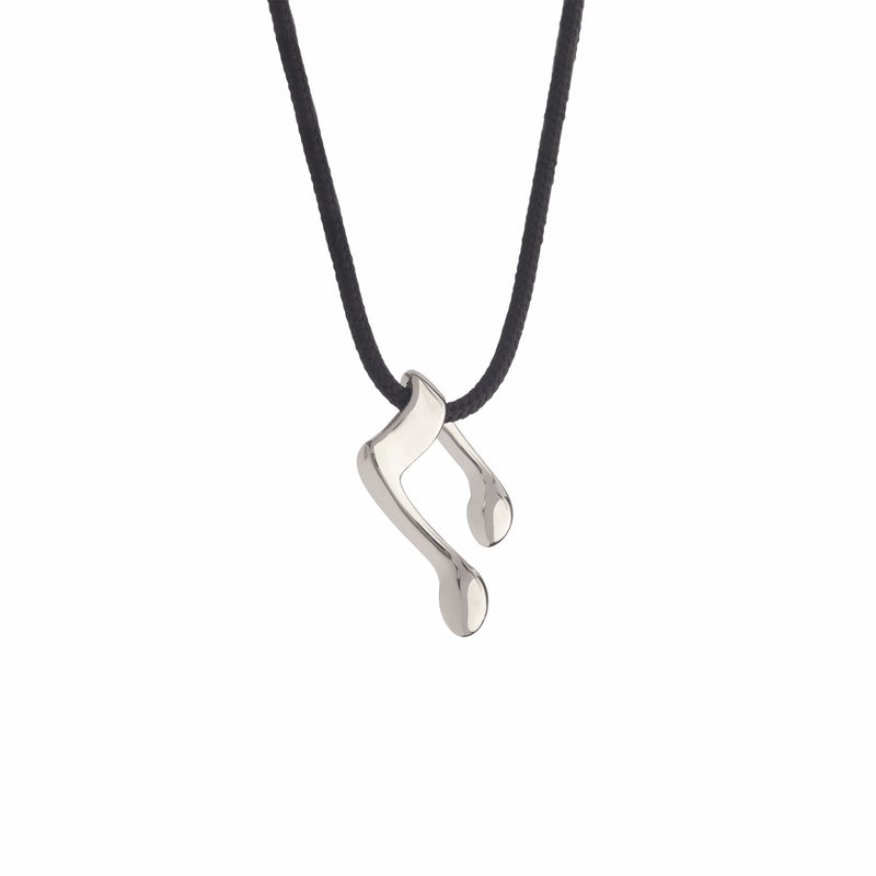 "Play On" Sterling Silver and Cord Pendant