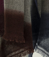Mirror Melange Cashmere Shawl in Grey & Blue