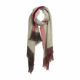 Mirror Melange Cashmere Shawl in Grey & Pink