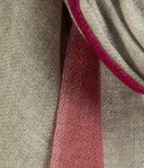 Mirror Melange Cashmere Shawl in Grey & Pink