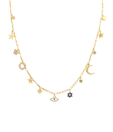 Charm Necklace in Blue