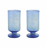 Zazzy Set of 2 Blue Tall Goblets