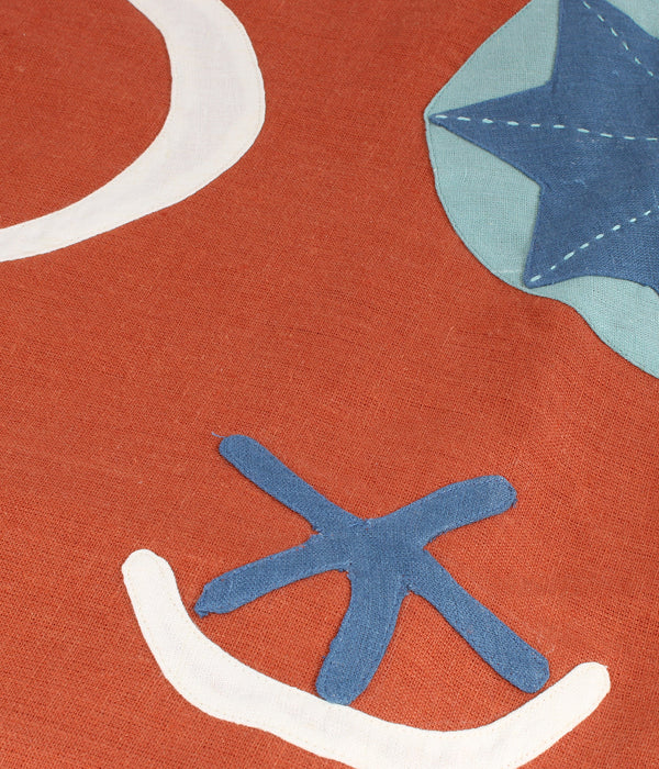 Cosmic Terracotta Linen Tablecloth