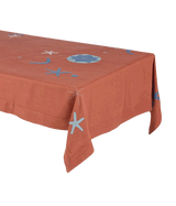 Cosmic Terracotta Linen Tablecloth