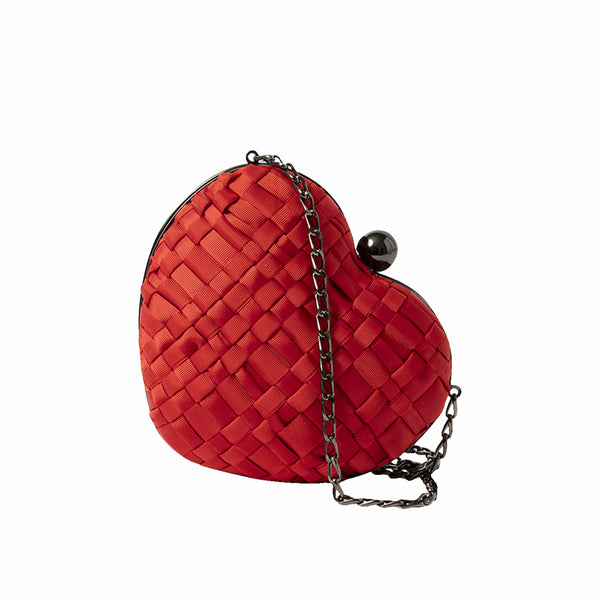 Mini Heart Ribbon Clutch