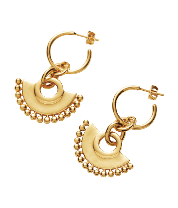 Zenyu Chandelier Gold Hoop Earrings