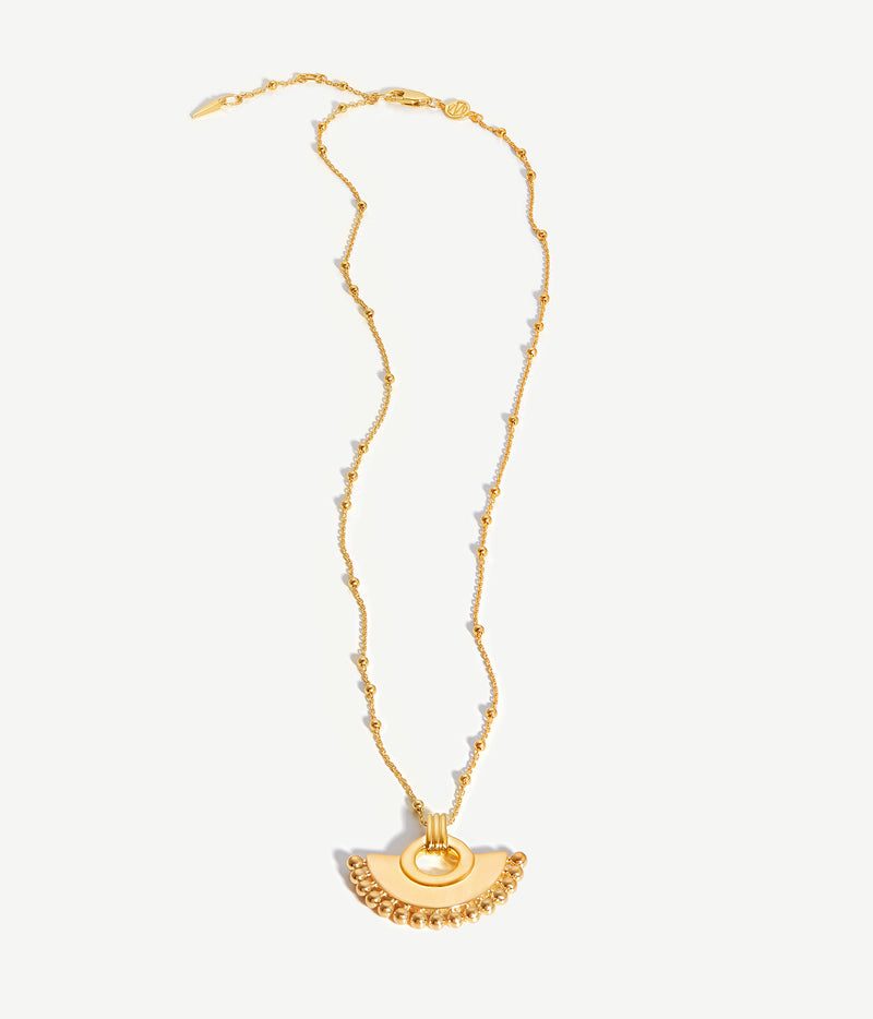Zenyu Fan Gold Necklace