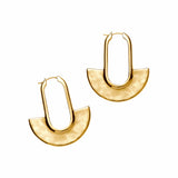 Zenyu Fan Medium Gold Hoop Earrings