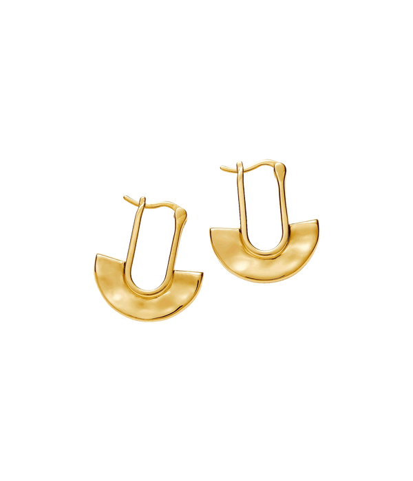 Zenyu Fan Mini Gold Hoop Earrings