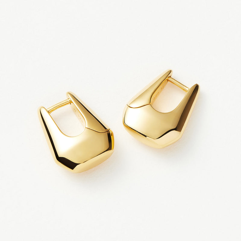 Lucy Williams Arco Small Gold Hoop Earrings