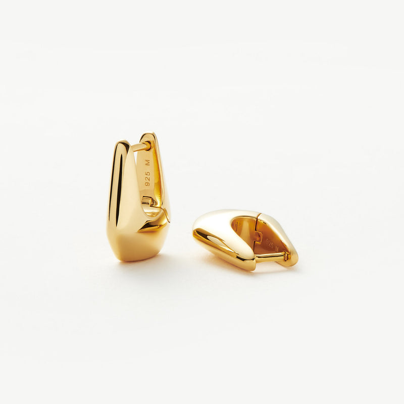 Lucy Williams Arco Small Gold Hoop Earrings