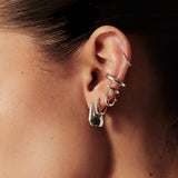 Lucy Williams Arco Small Silver Hoop Earrings