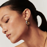 Lucy Williams Chunky Entwine Medium Hoop Earrings