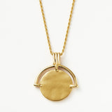 Lucy Williams Fortuna Arc Coin Gold Necklace