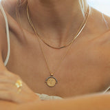 Lucy Williams Fortuna Arc Coin Gold Necklace