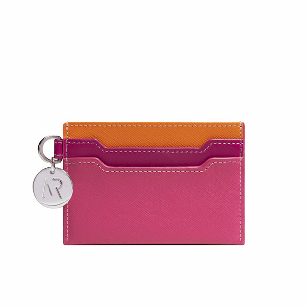 Leather Cardholder In Pink