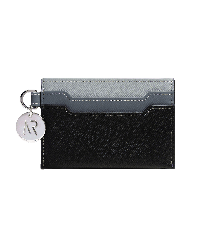 Leather Cardholder In Grey