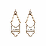 "Minotavros" 18k gold and diamond drop earrings