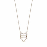 Long "Minotavros" 18k gold and diamond necklace