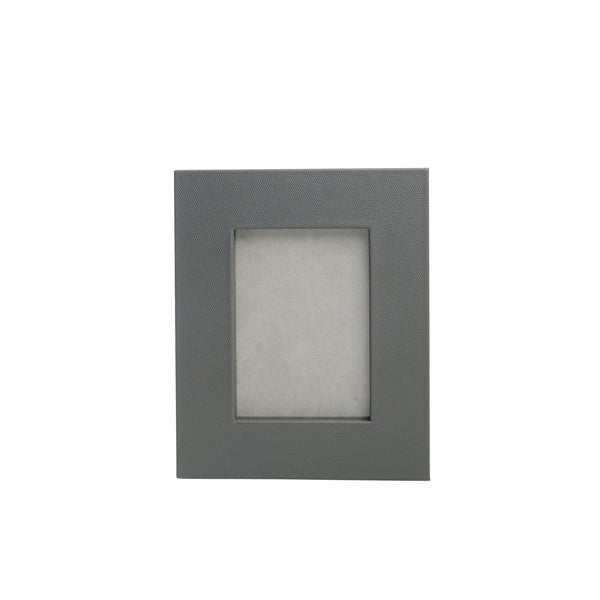 Grey leather photo frame - Small