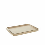 Jane Medium Leather Tray in Taupe